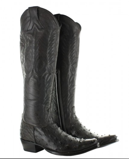 Mayra Ostrich-Nicotine Brown Relaxed Fit